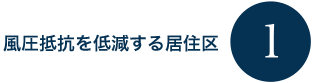 風圧抵抗を低減する居住区